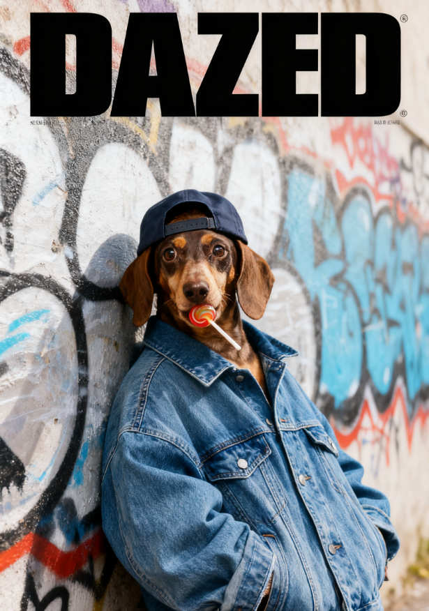 Dachshund with a Lollipop