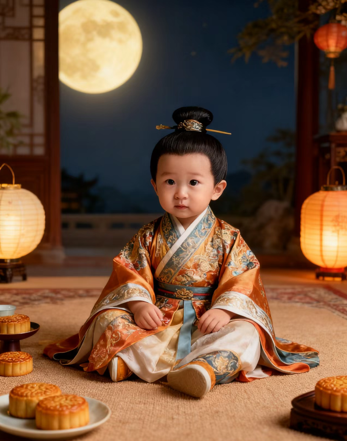 Little Hanfu Noble under the Full Moon